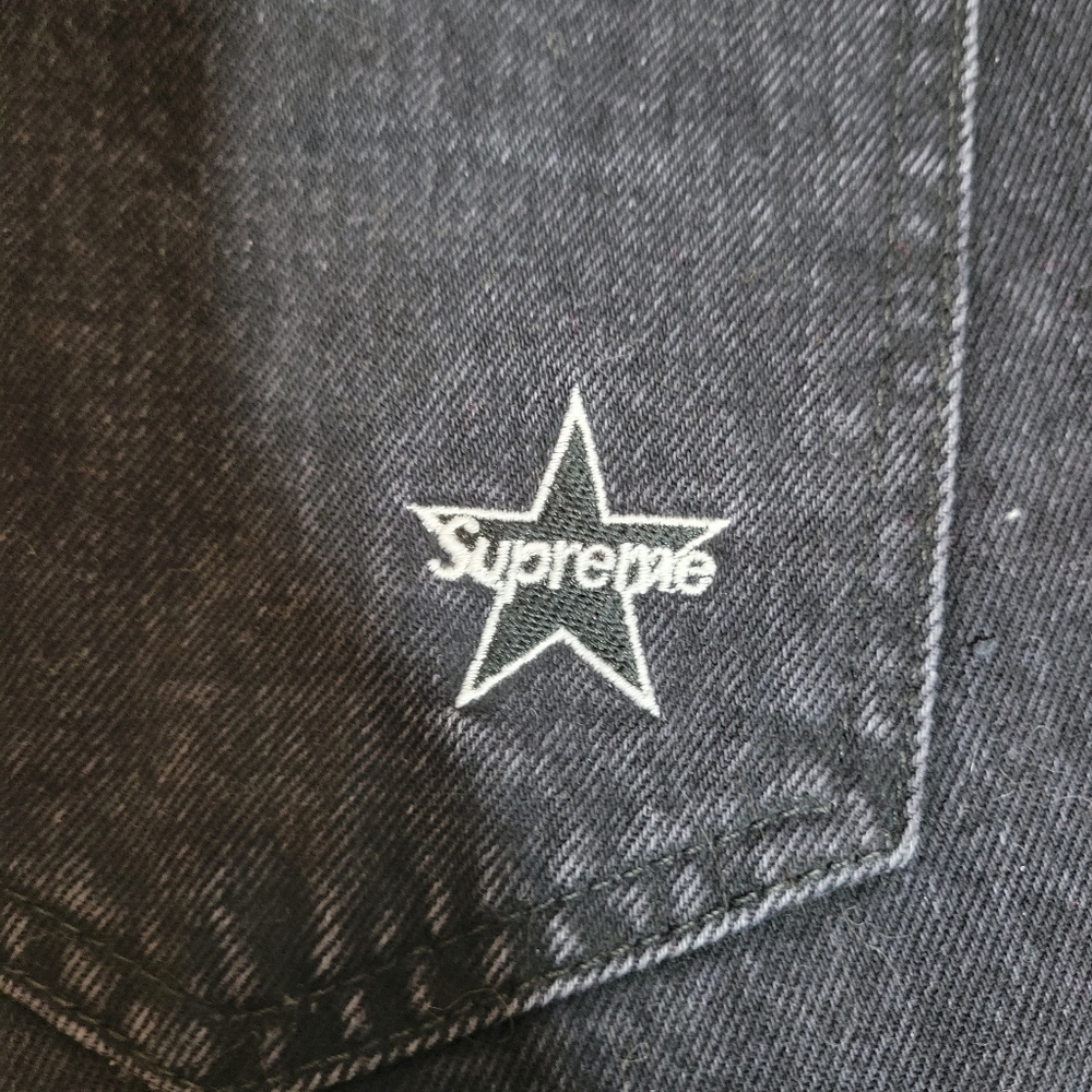 Supreme Baggy denim skate shorts black ss17